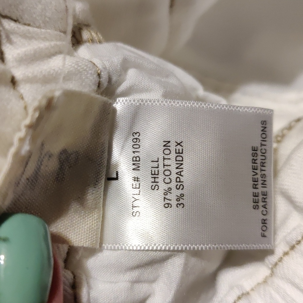 New Off White Star Embroidered Cargo Pants by Oli & Hali - Picture 4 of 5